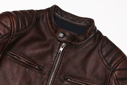 veste moto en cuir homme - helmetix CP 100