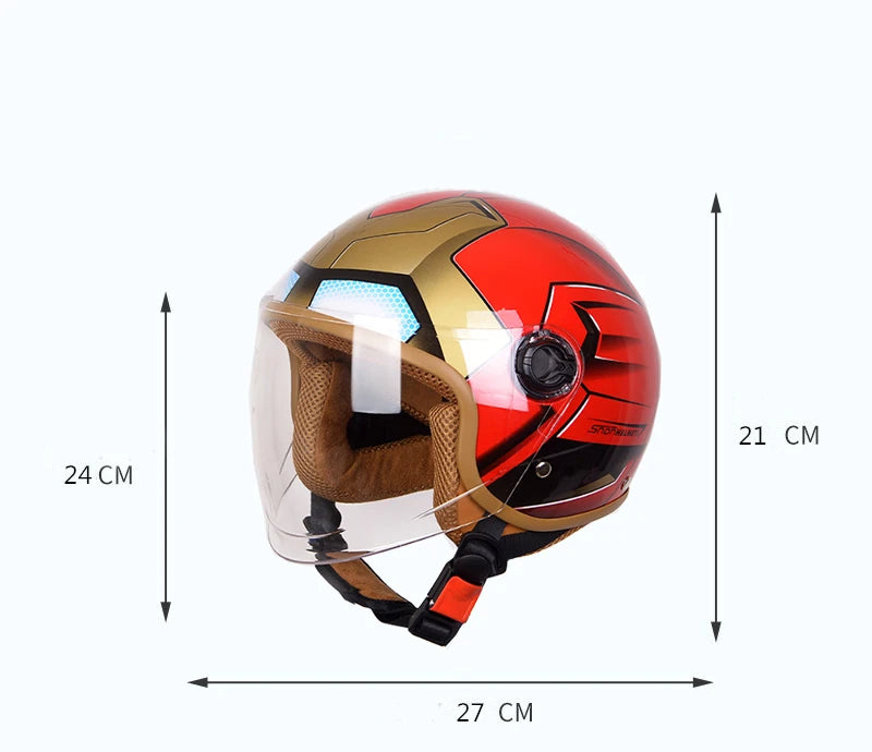 Casque moto enfant 4 ans / 5 ans / 6 ans - Helmetix BD 78