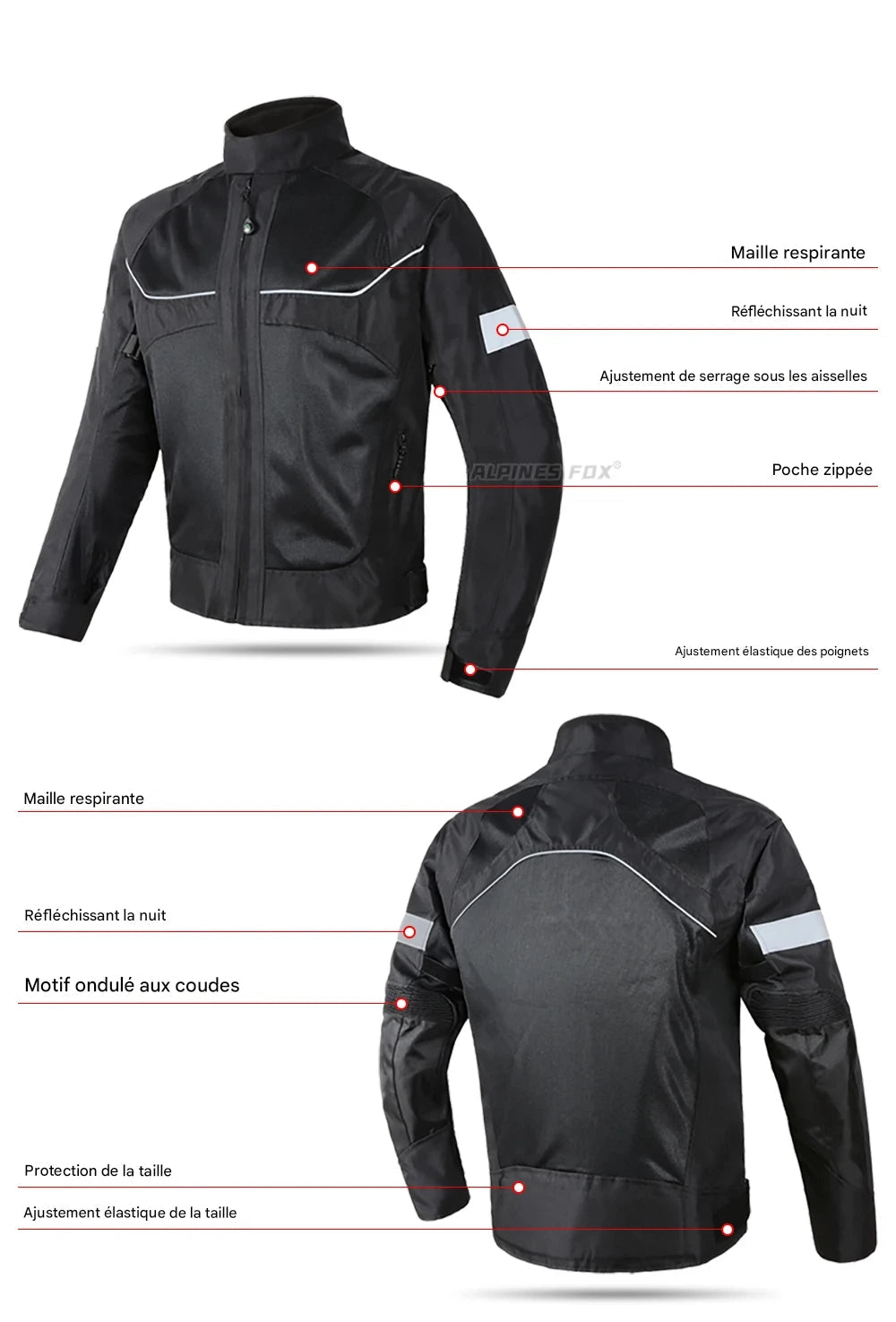 veste moto été homme (ECE) - HELMETIX TPO 236