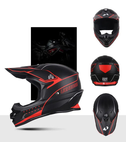 Casque moto cross noir - Helmetix MP 73