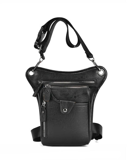 Sacoche de jambe moto cuir - Helmetix vyk 89