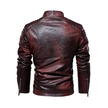 veste moto cuir homme vintage - helmetix CP256