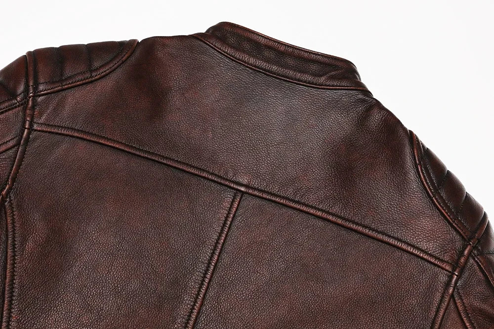 veste moto en cuir homme - helmetix CP 100