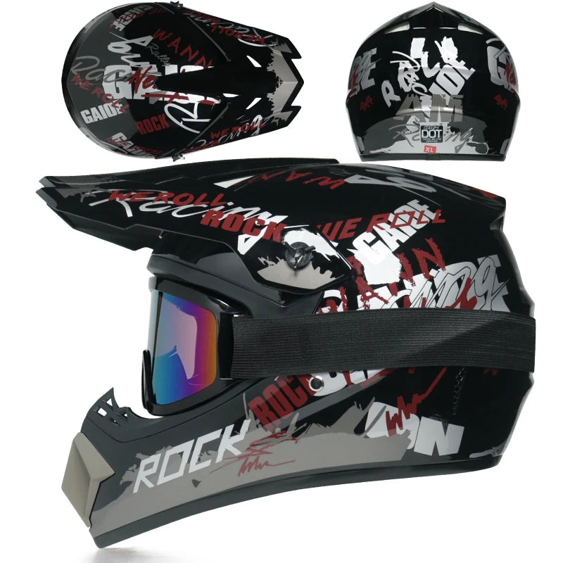 Casque moto cross enfant 10 ans / 8 ans - Helmetix RDX 69