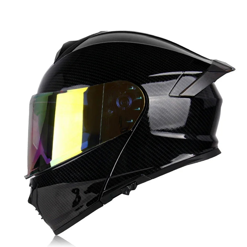 Casque moto noir et rouge - Helmetix MXT 963