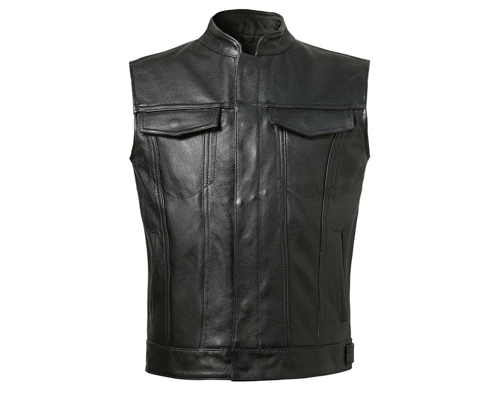 veste en cuir sans manche - helmetix ANR 69