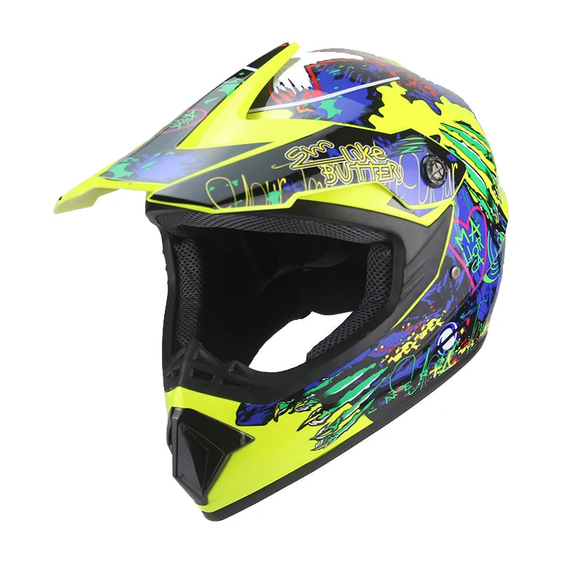 Casque de moto cross enfant / Adulte - Helmetix RED 123