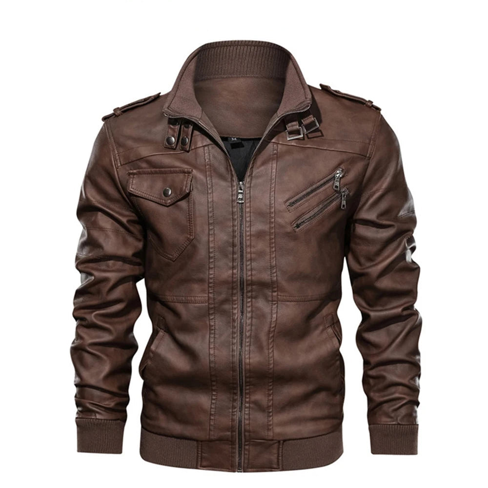 blouson moto homme en cuir - helmetix CP 145