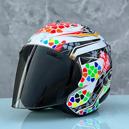 Casque moto jet avec ecran solaire - Helmetix TK 85