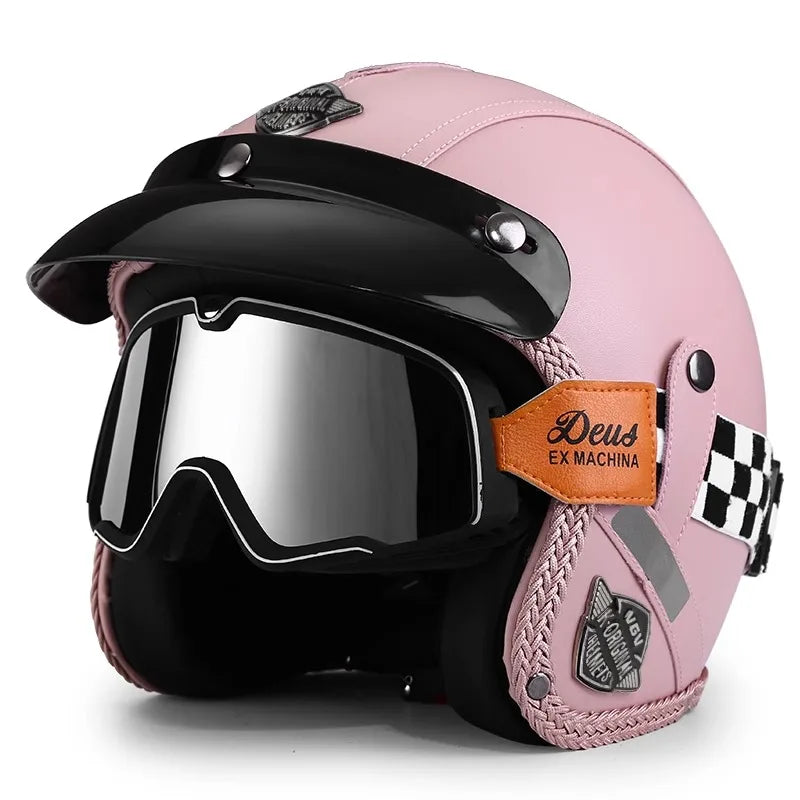 Casque jet moto vintage - Helmetix VIP 89
