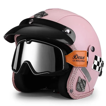 Casque jet moto vintage - Helmetix VIP 89