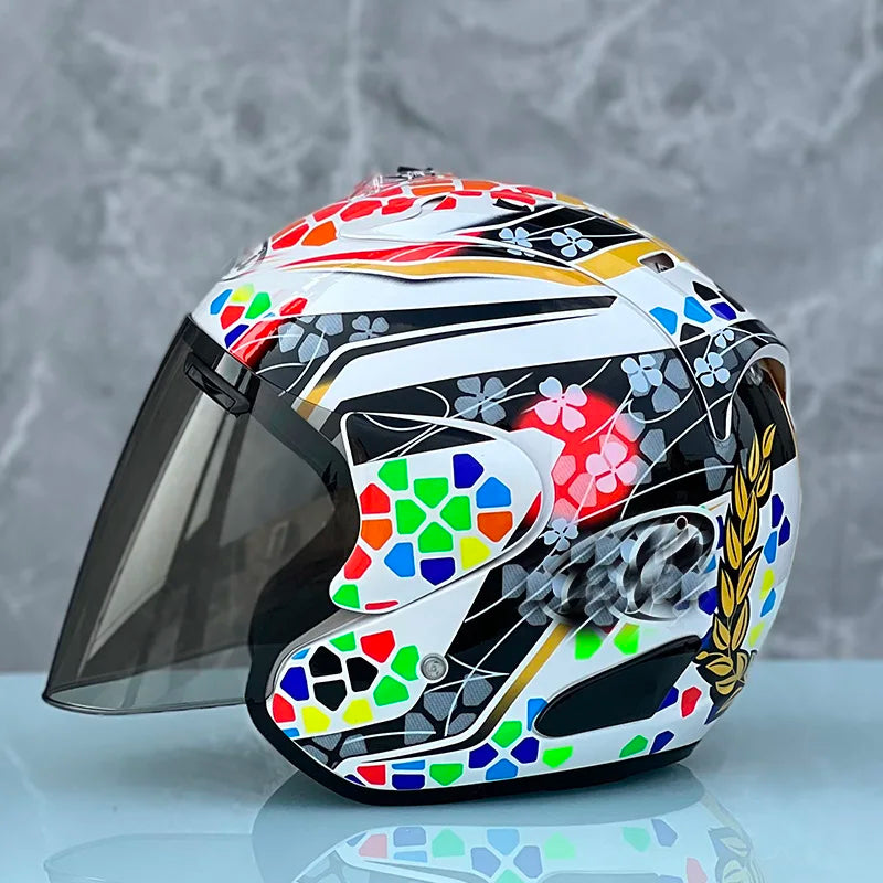 Casque moto jet avec ecran solaire - Helmetix TK 85