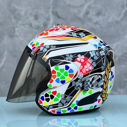 Casque moto jet avec ecran solaire - Helmetix TK 85