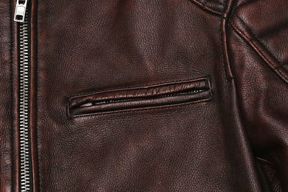 veste moto en cuir homme - helmetix CP 100