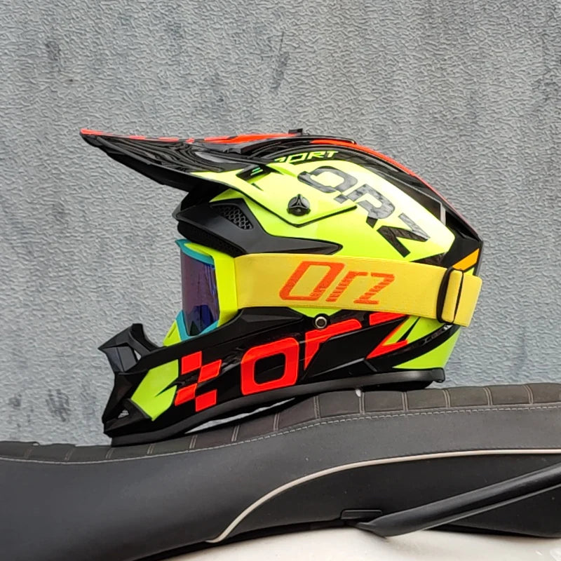 casque moto cross avec lunette - Helmetix LX 58