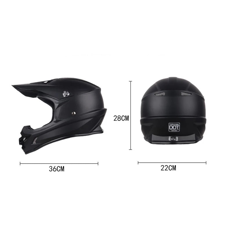 Casque moto cross noir - Helmetix MP 73
