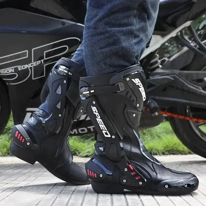 Botte moto piste en cuir - PRD 47
