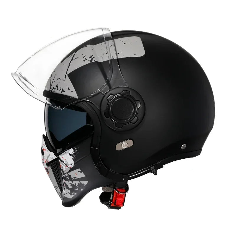 Casque moto vintage modulable - Helmetix CYB 1898