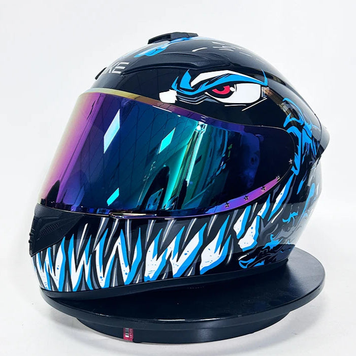 Casque moto avec dent - Helmetix MXT 850
