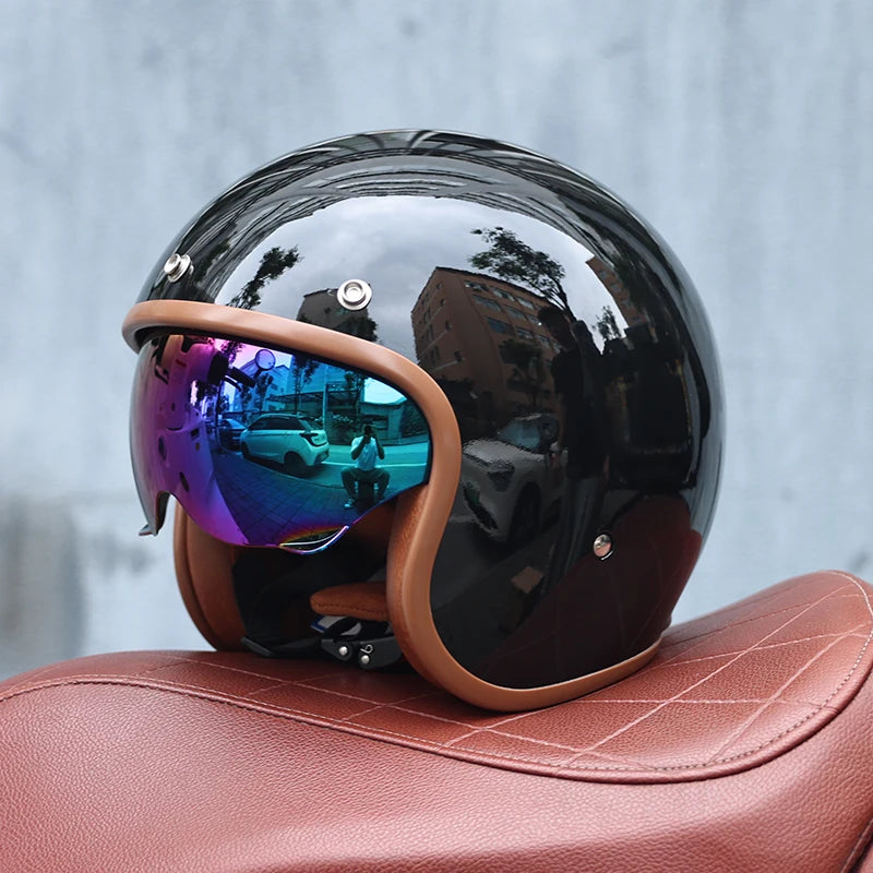 Casque moto vintage femme - Helmetix BGX 788
