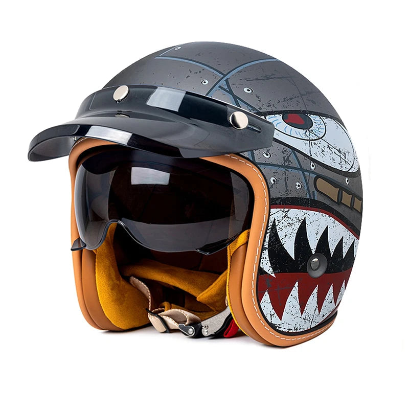 Casque moto jet avec casquette - Helmetix Vix 1734