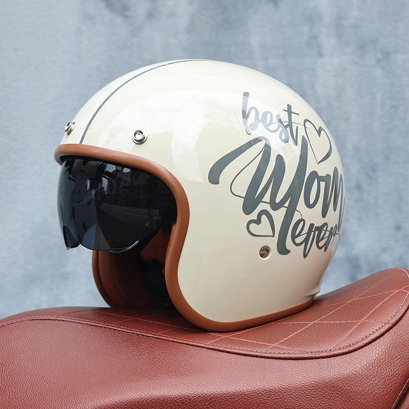 Casque moto vintage femme - Helmetix BGX 788