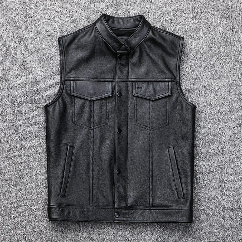 veste en cuir sans manche - helmetix ANR 69