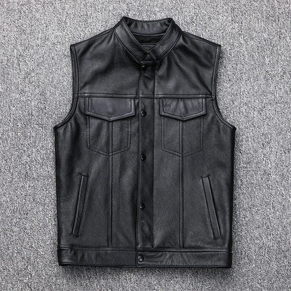 veste en cuir sans manche - helmetix ANR 69