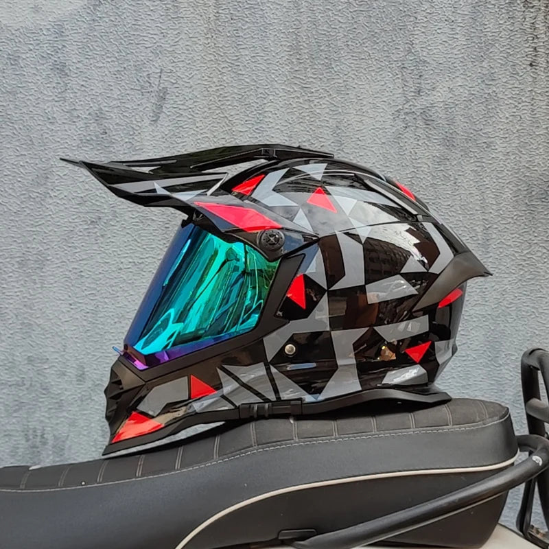 Casque moto cross carbone - Helmetix LX 56