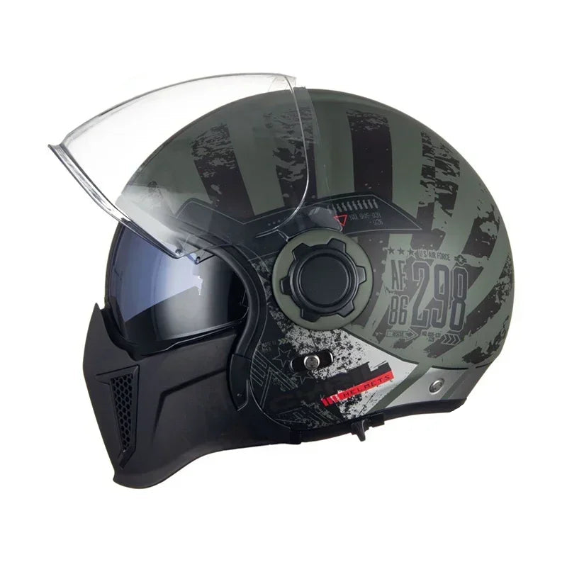 Casque moto vintage modulable - Helmetix CYB 1898