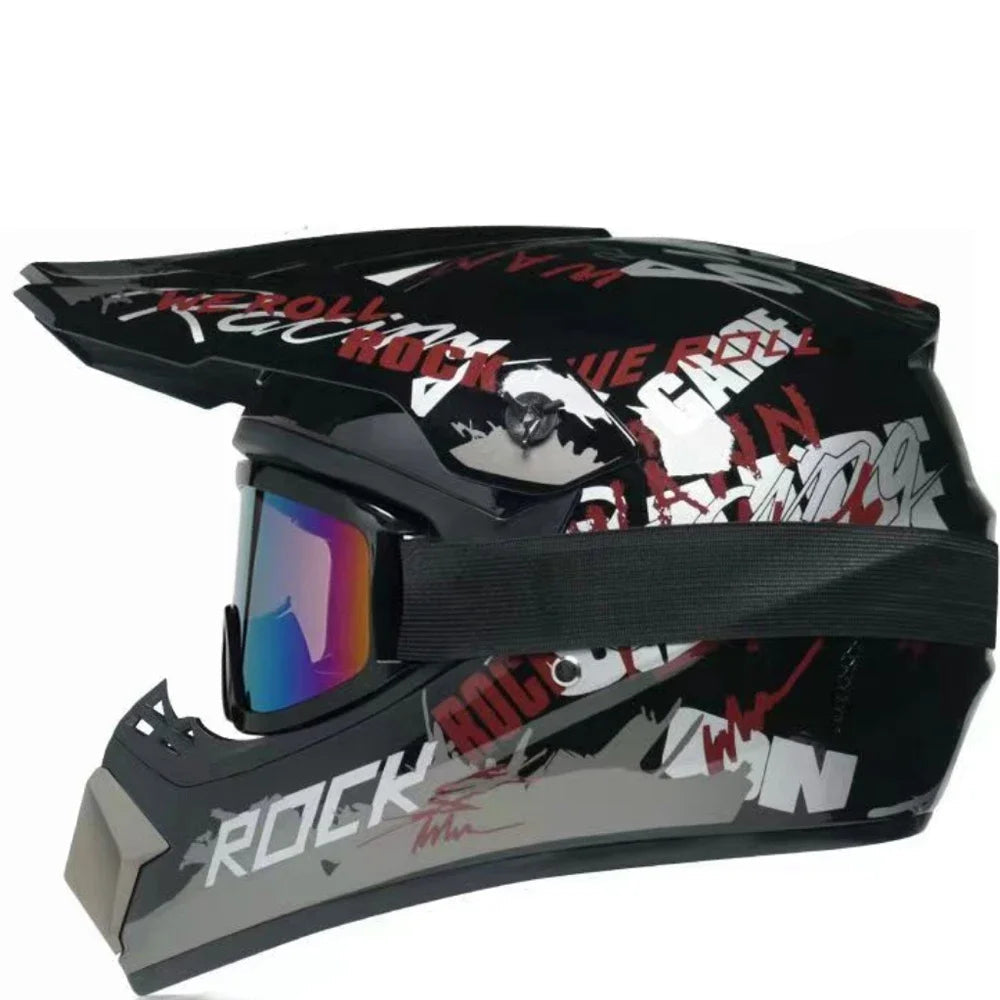 Casque moto enfant rouge - Helmetix RDS 93