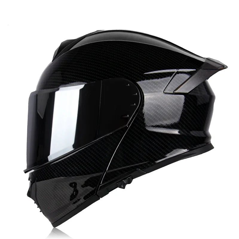 Casque moto noir et rouge - Helmetix MXT 963