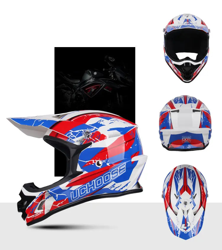 Casque moto cross noir - Helmetix MP 73