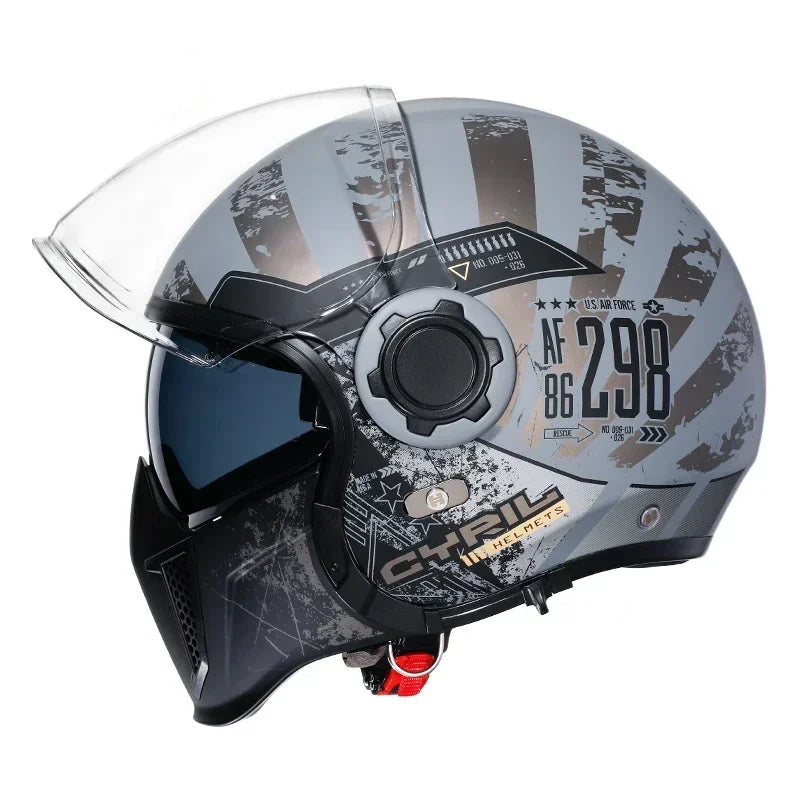 Casque moto vintage modulable - Helmetix CYB 1898