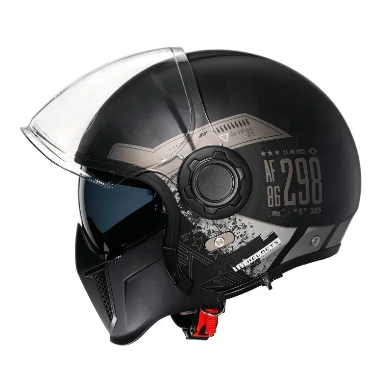 Casque moto vintage modulable - Helmetix CYB 1898