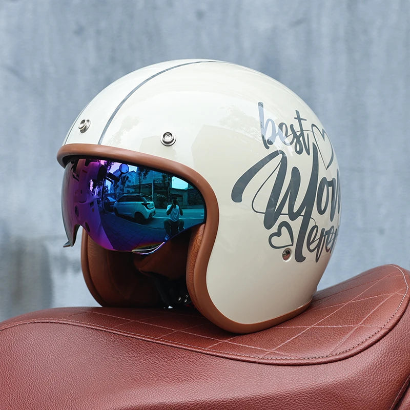 Casque moto vintage femme - Helmetix BGX 788