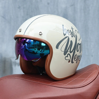 Casque moto vintage femme - Helmetix BGX 788