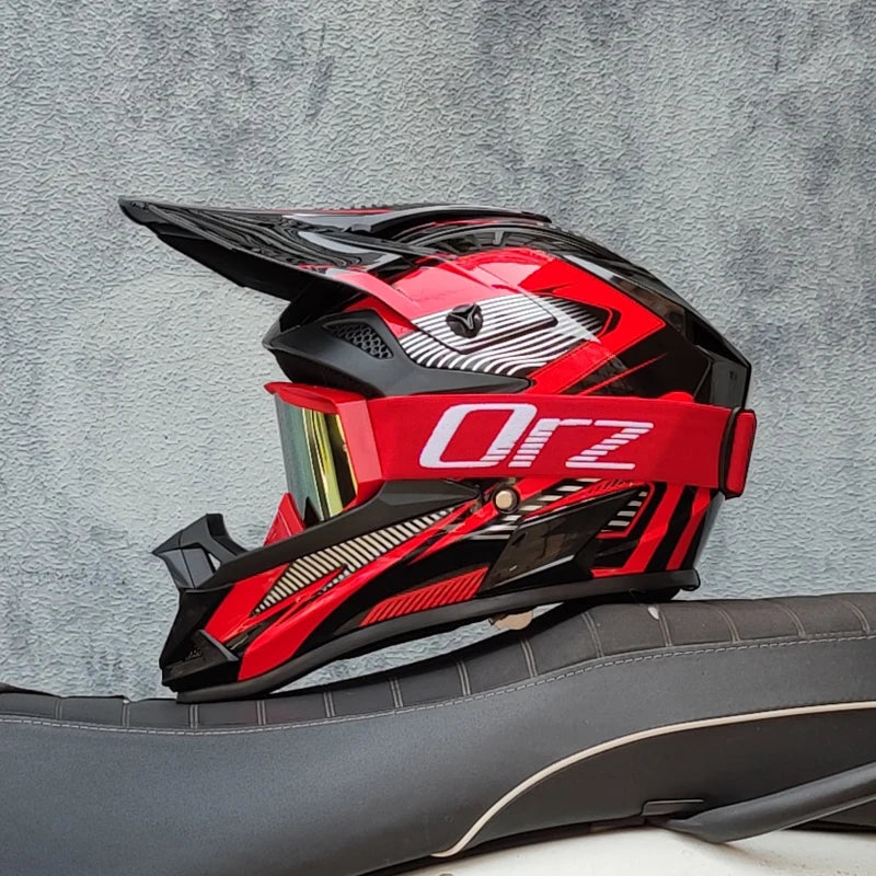 casque moto cross avec lunette - Helmetix LX 58