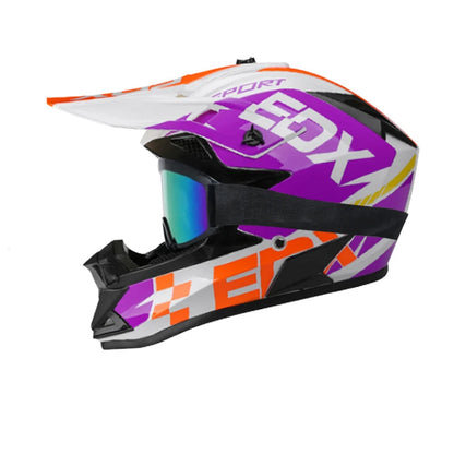 Casque moto cross bleu - Helmetix TTR 55