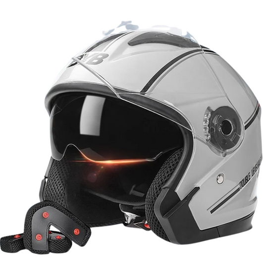 Casque jet moto blanc - Helmetix BLA 77