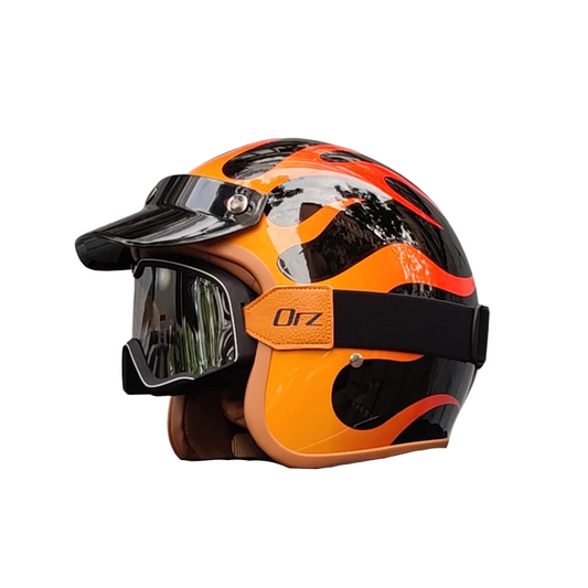 Casque moto vintage avec lunette - Helmetix C560