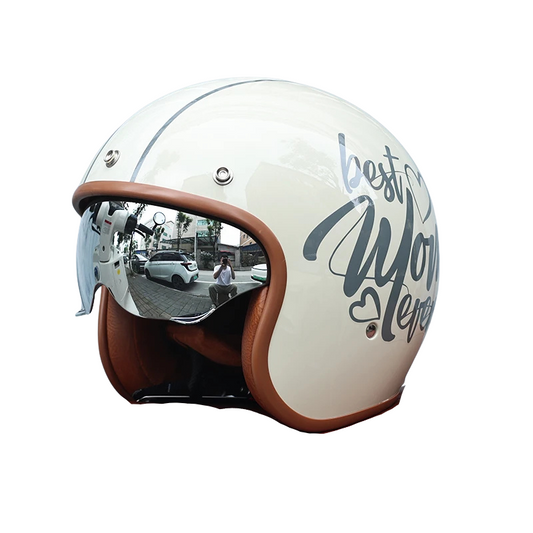 Casque moto vintage femme - Helmetix BGX 788