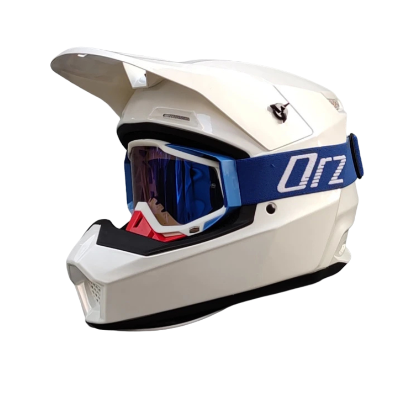 Casque moto cross blanc - Helmetix MP 92