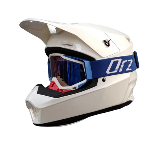 Casque moto cross blanc - Helmetix MP 92