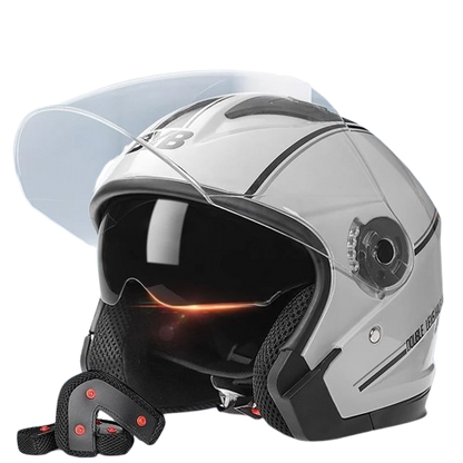 Casque jet moto blanc - Helmetix BLA 77