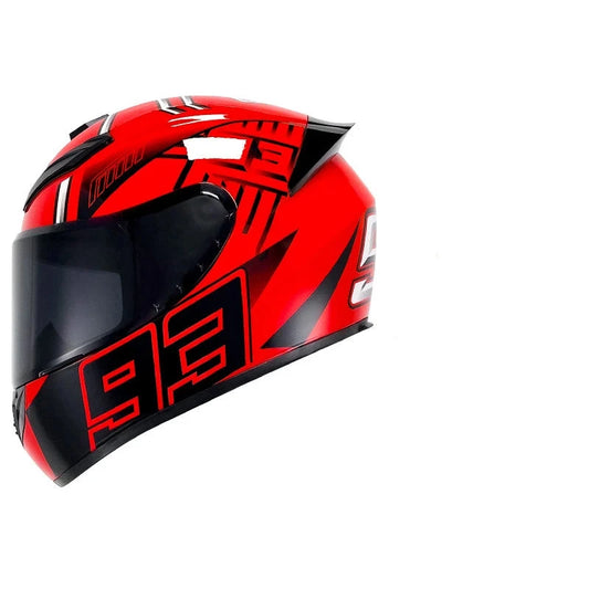 casque moto rouge intégrale - Helmetix PCX 456