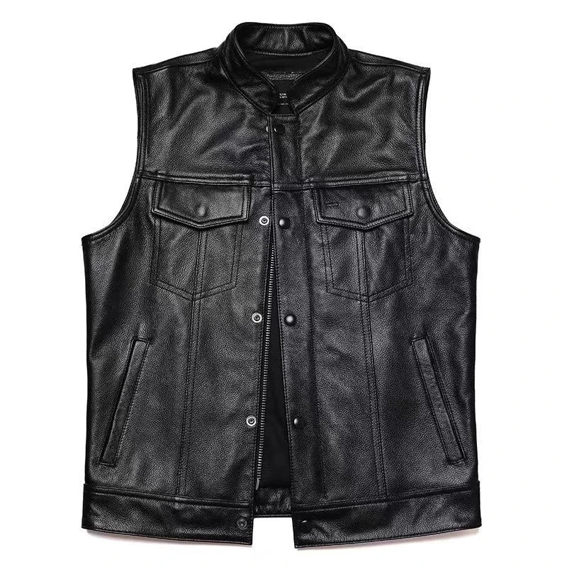 veste en cuir sans manche - helmetix ANR 69