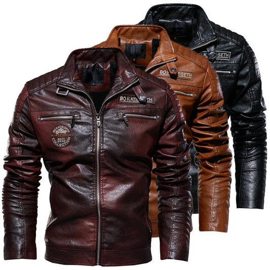 veste moto cuir homme vintage - helmetix CP256