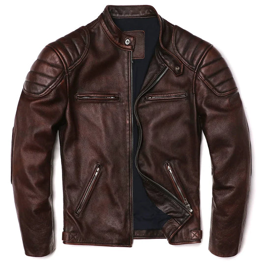 veste moto en cuir homme - helmetix CP 100